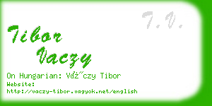 tibor vaczy business card